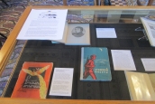 Display with works by Arabe Shamo and Amine Avdal