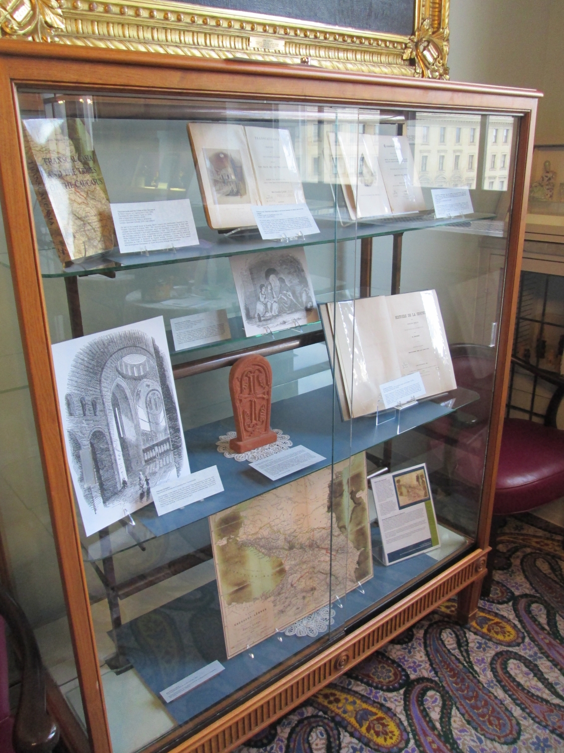Caucasus Display Case with Khachkar