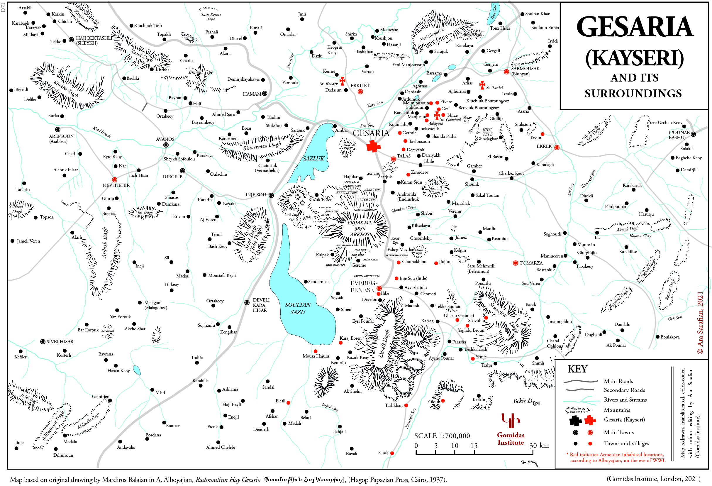 Gesaria (Kayseri) and Its Surroundings